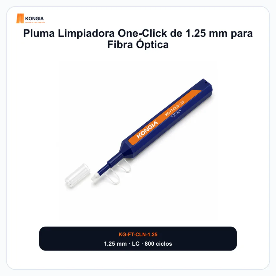 Pluma Limpiadora One-Click de 1.25 mm para Fibra Óptica