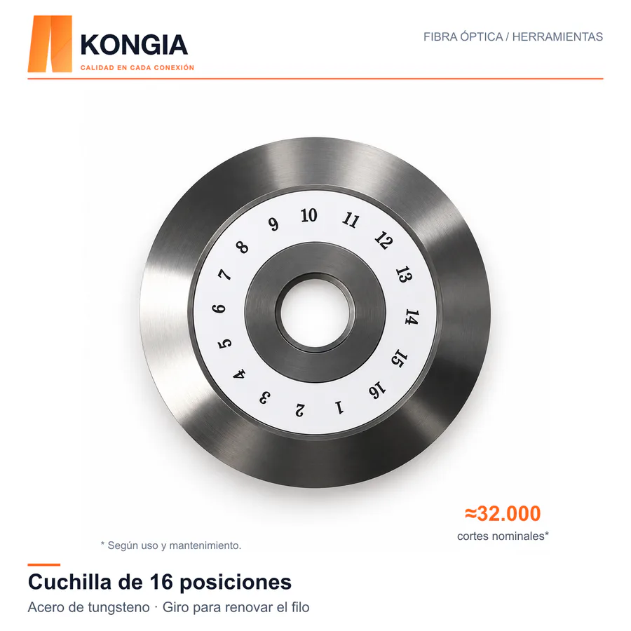 Escenarios de uso - Cortadora de Precisión para Fibra Óptica · Retorno Automático · Aleación de Aluminio