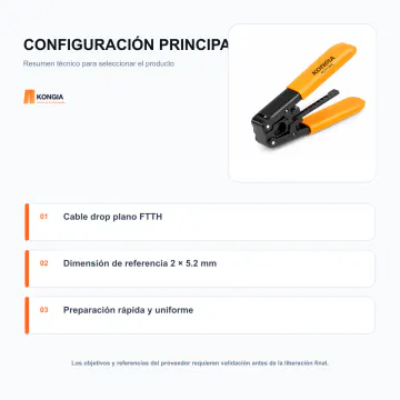 Configuración técnica principal - Desforradora para Cable Drop Plano FTTH - KG-FT-DFS