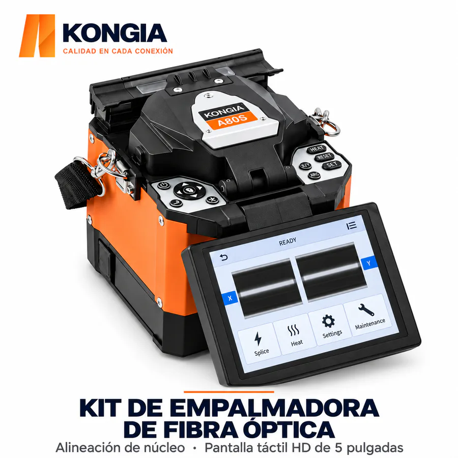 KIT de Empalmadora de Fibra Óptica por Alineación de Núcleo A80S