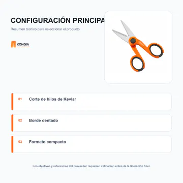 Configuración técnica principal - Tijeras para Kevlar de Fibra Óptica - KG-FT-KS