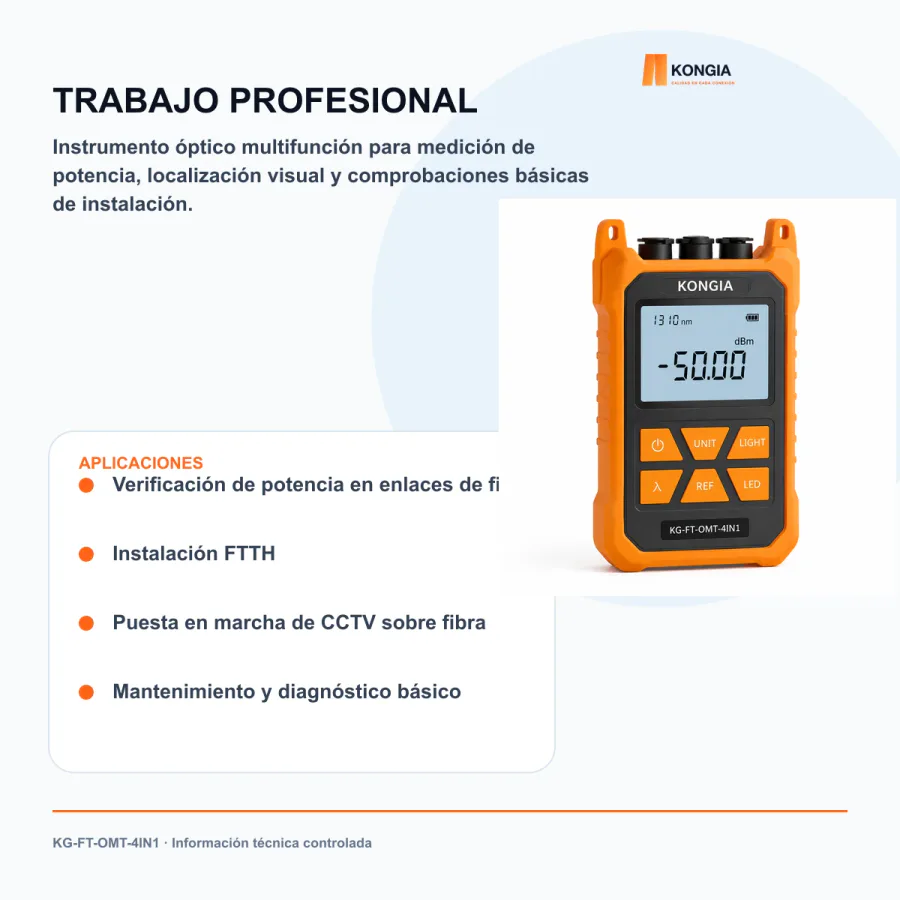 Escenarios de uso - Multímetro Óptico 4 en 1