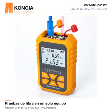 KONGIA · KG-FT-OMT-4IN1-D0550Y · Pruebas de fibra en un solo equipo