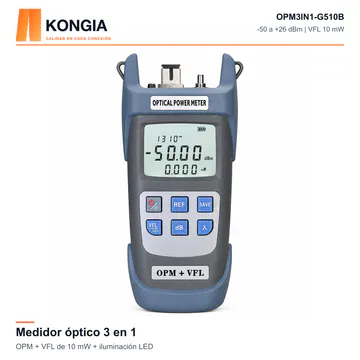 KONGIA · OPM3IN1-G510B · Medidor óptico 3 en 1