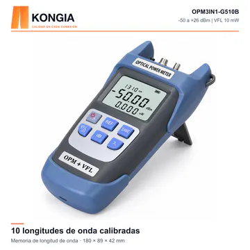 KONGIA · OPM3IN1-G510B · 10 longitudes de onda calibradas