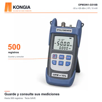 KONGIA · OPM3IN1-G510B · Guarde y consulte sus mediciones