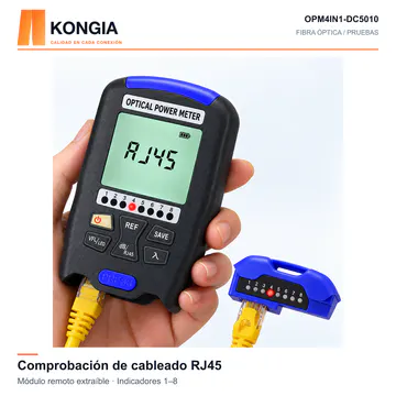 KONGIA · OPM4IN1-DC5010 · Comprobación de cableado RJ45