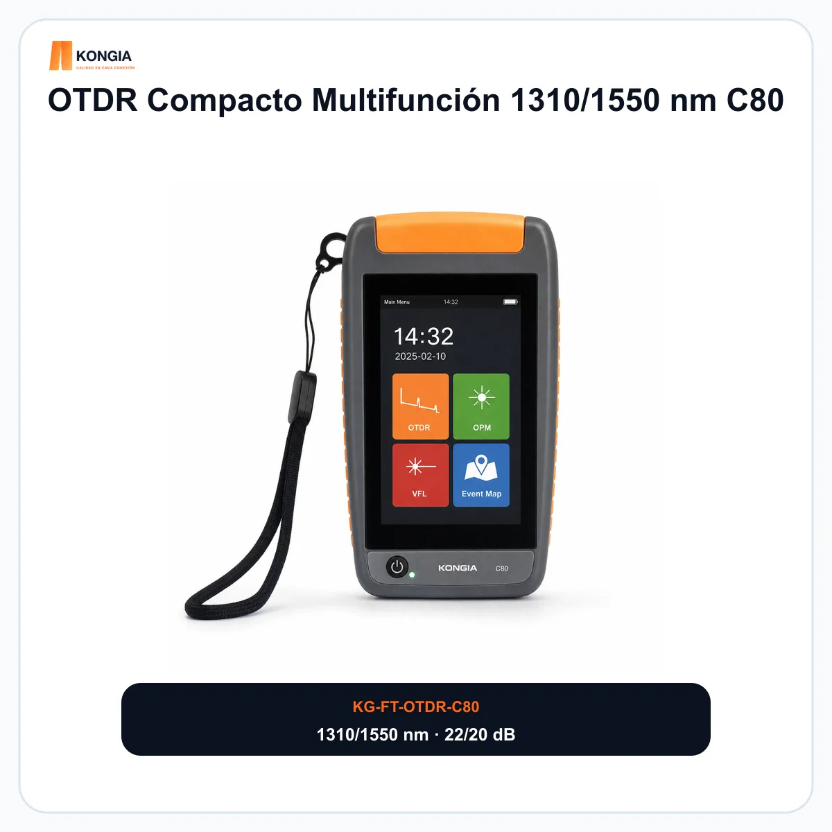 OTDR Compacto Multifunción 1310/1550 nm C80
