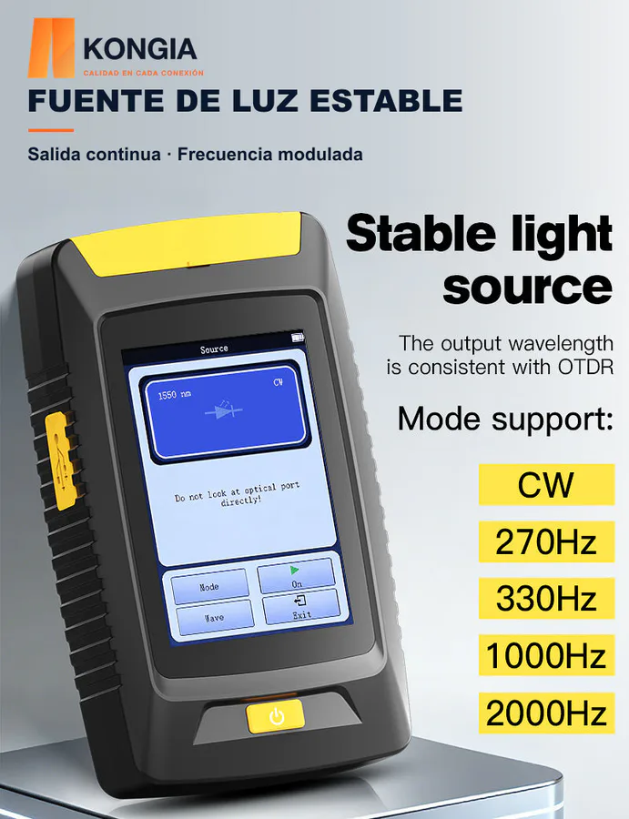 Escenarios de uso - OTDR táctil C80M compacto recargable · 1310/1550 nm · Hasta 80 km