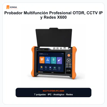 Vista principal del equipo - Probador Multifunción Profesional OTDR, CCTV IP y Redes X600 - KG-FT-OTDR-IPC-X600