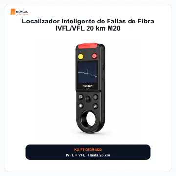 Vista principal del equipo - Localizador Inteligente de Fallas de Fibra IVFL/VFL 20 km M20 - KG-FT-OTDR-M20