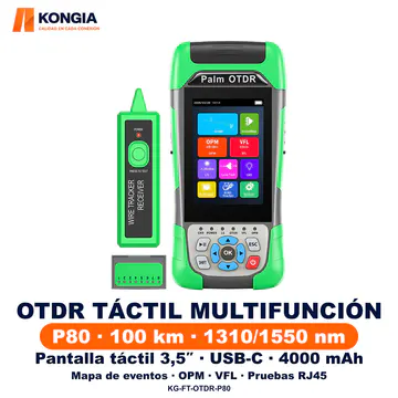 OTDR TÁCTIL P80 — KG-FT-OTDR-P80