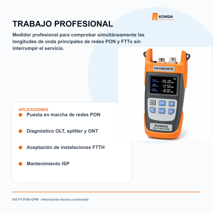 Escenarios de uso - Medidor de Potencia Óptica PON