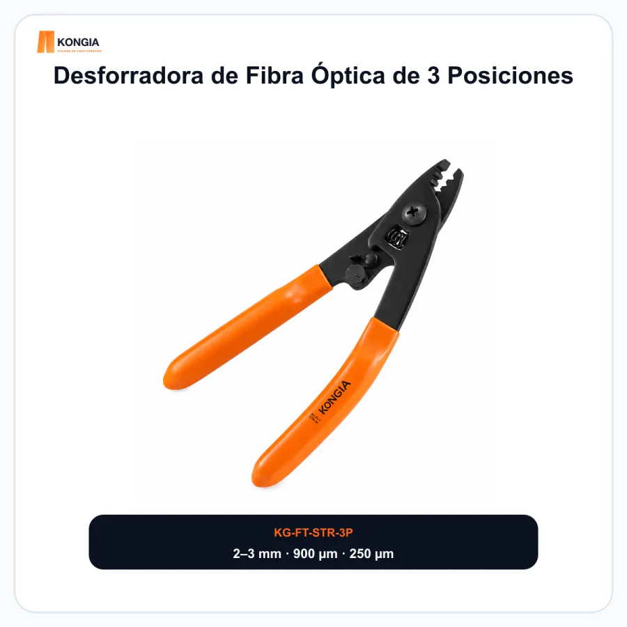 Desforradora de Fibra Óptica de 3 Posiciones