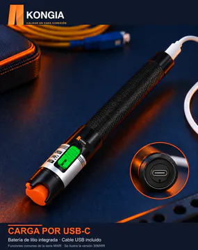 KONGIA · Serie VFL MWR · CARGA POR USB-C