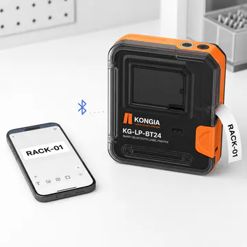 Flujo de diseño por Bluetooth — Impresora Inteligente Bluetooth de Etiquetas de 24 mm — KG-LP-BT24