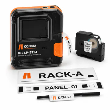 Familia de etiquetas para cables, paneles y equipos — Impresora Inteligente Bluetooth de Etiquetas de 24 mm — KG-LP-BT24