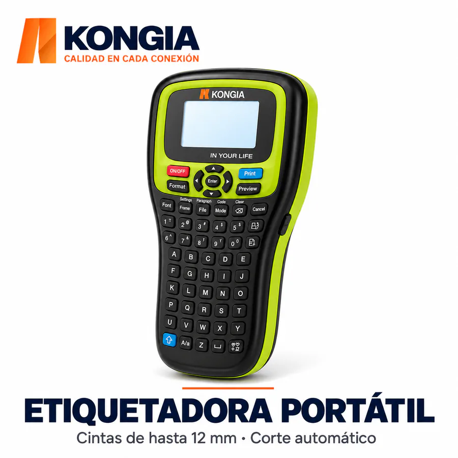 Impresora Portátil Profesional de Etiquetas de 12 mm