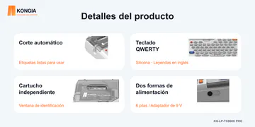 Portable QWERTY Label Printer for 6-18 mm Tapes
