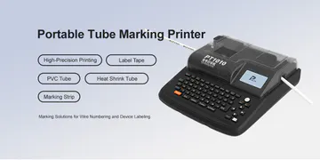 Diseño portátil para marcación profesional — Impresora Profesional para Identificación de Tubos y Cables — KG-LP-TUBE12 PRO