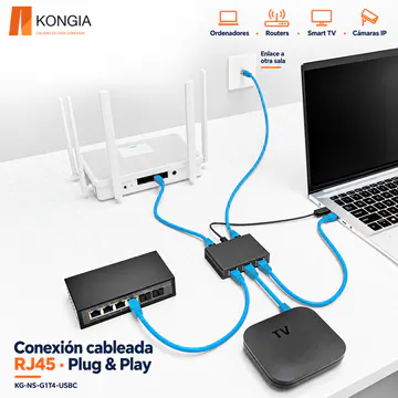 KG-NS-G1T4-USBC — Compatibilidad Ethernet