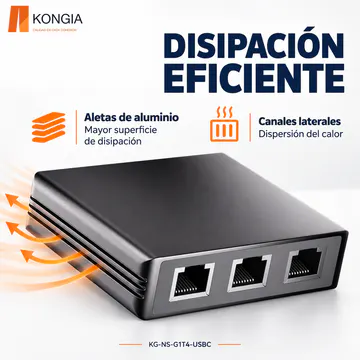 KG-NS-G1T4-USBC — Disipación eficiente