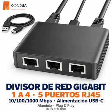 KG-NS-G1T4-USBC – Divisor de red Gigabit