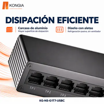 KG-NS-G1T7-USBC — Disipación eficiente