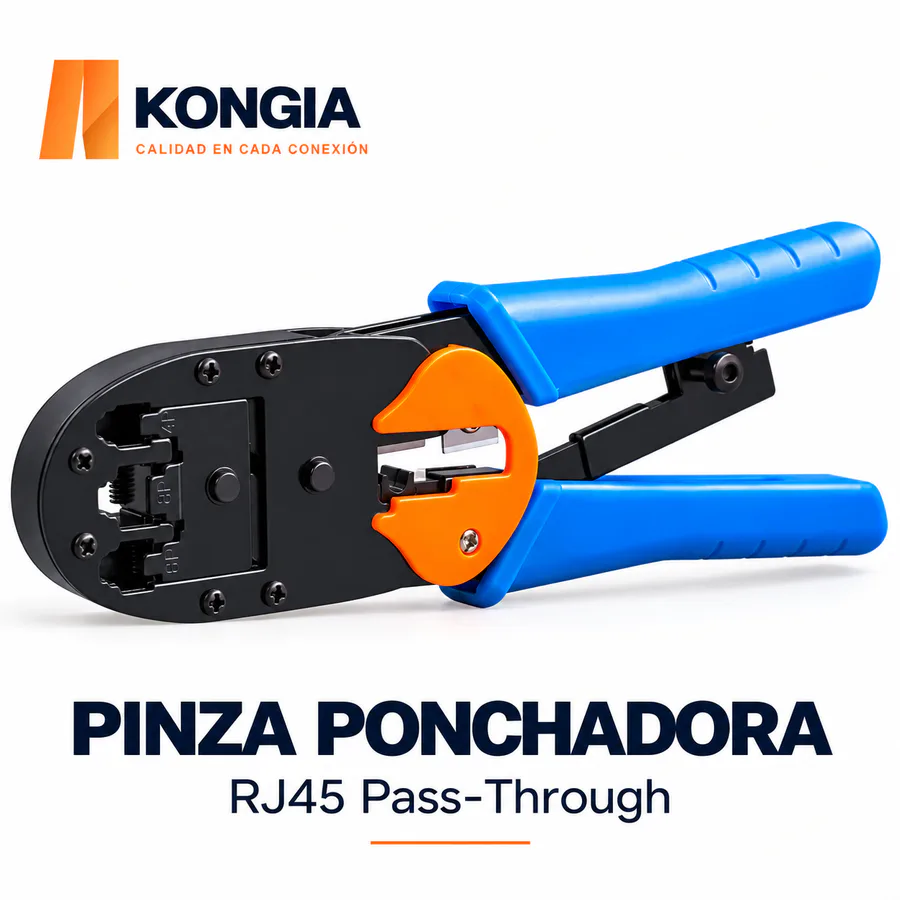 Pinza ponchadora para conectores RJ45 Pass-Through