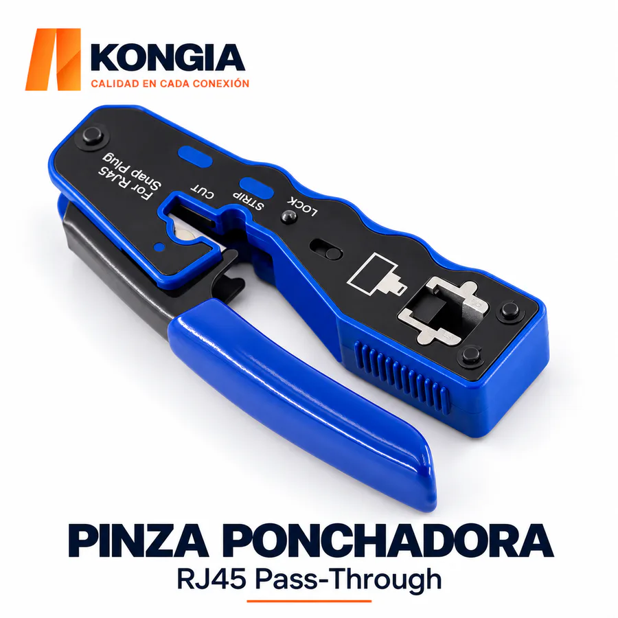 Pinza ponchadora para conectores RJ45 Pass-Through