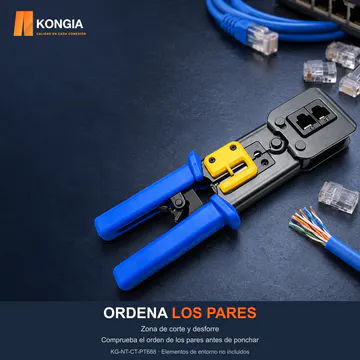 ORDENA LOS PARES — Zona de corte y desforre. Comprueba el orden de los pares antes de ponchar