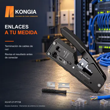 ENLACES A TU MEDIDA — Terminación de cables de red. Revisa el resultado antes de conectar