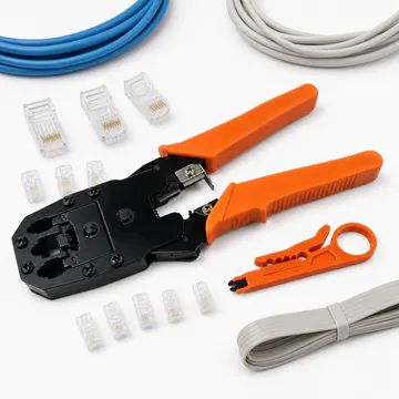 Pinza ponchadora modular 3 en 1 KG-NT-CT-RJ45-Y100 — compatibilidad para cableado estructurado