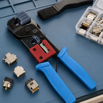 Herramienta especializada para terminación de plugs modulares KG-NT-FT-TOOL100 — mantenimiento preventivo y almacenamiento