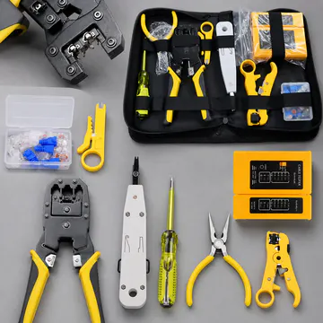 Kit premium de herramientas para instalación de redes KG-NT-KIT-DELUXE100 — detalle del mecanismo y construcción