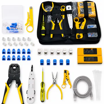 Kit premium de herramientas para instalación de redes KG-NT-KIT-DELUXE100 — funciones y componentes compatibles
