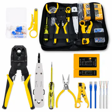 Kit premium de herramientas para instalación de redes KG-NT-KIT-DELUXE100 — compatibilidad para cableado estructurado