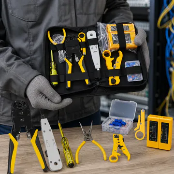 Kit premium de herramientas para instalación de redes KG-NT-KIT-DELUXE100 — ergonomía y control durante el uso