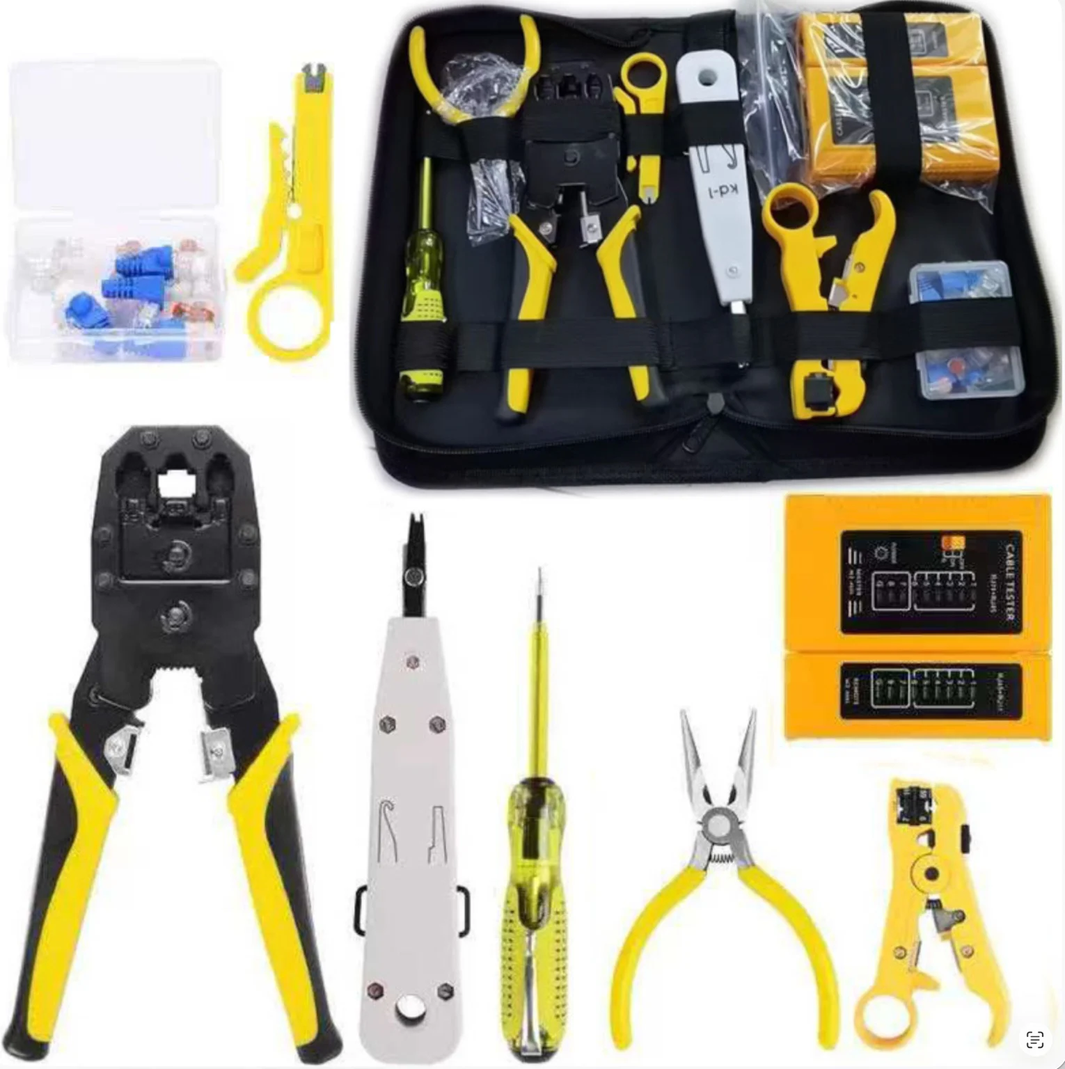 Kit premium de herramientas para instalación de redes