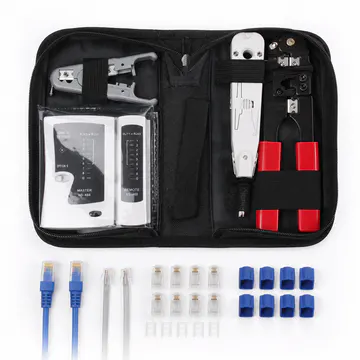 Kit básico de herramientas para redes KG-NT-KIT-ECO100 — compatibilidad para cableado estructurado