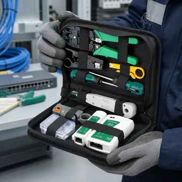 Kit profesional de herramientas para redes KG-NT-KIT-PRO100 — ergonomía y control durante el uso