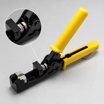 Herramienta de terminación para jacks Keystone de 180° KG-NT-KJ-180-CR100 — detalle del mecanismo y construcción