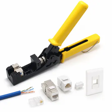 Herramienta de terminación para jacks Keystone de 180° KG-NT-KJ-180-CR100 — compatibilidad para cableado estructurado