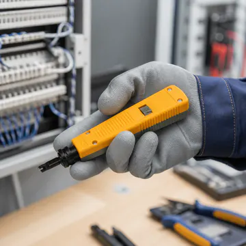 Herramienta de impacto (Punchdown) para terminación de conectores KG-NT-PDT-110 — ergonomía y control durante el uso