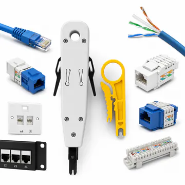 Kit de herramienta de impacto (Punchdown) y pelacables KG-NT-PDT-KIT100 — compatibilidad para cableado estructurado