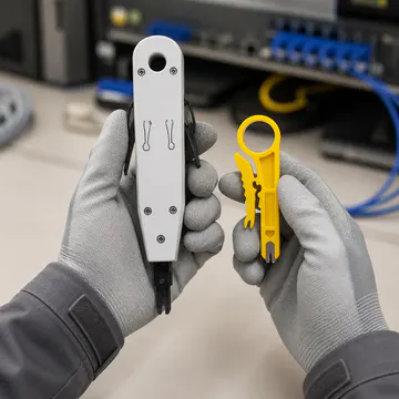 Kit de herramienta de impacto (Punchdown) y pelacables KG-NT-PDT-KIT100 — ergonomía y control durante el uso