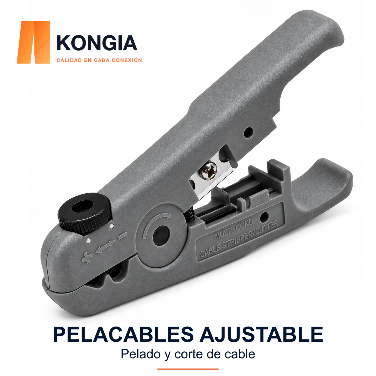 Pelacables y Cortador Manual Ajustable para Cable de Red y Telefonía, 3.2–6 mm