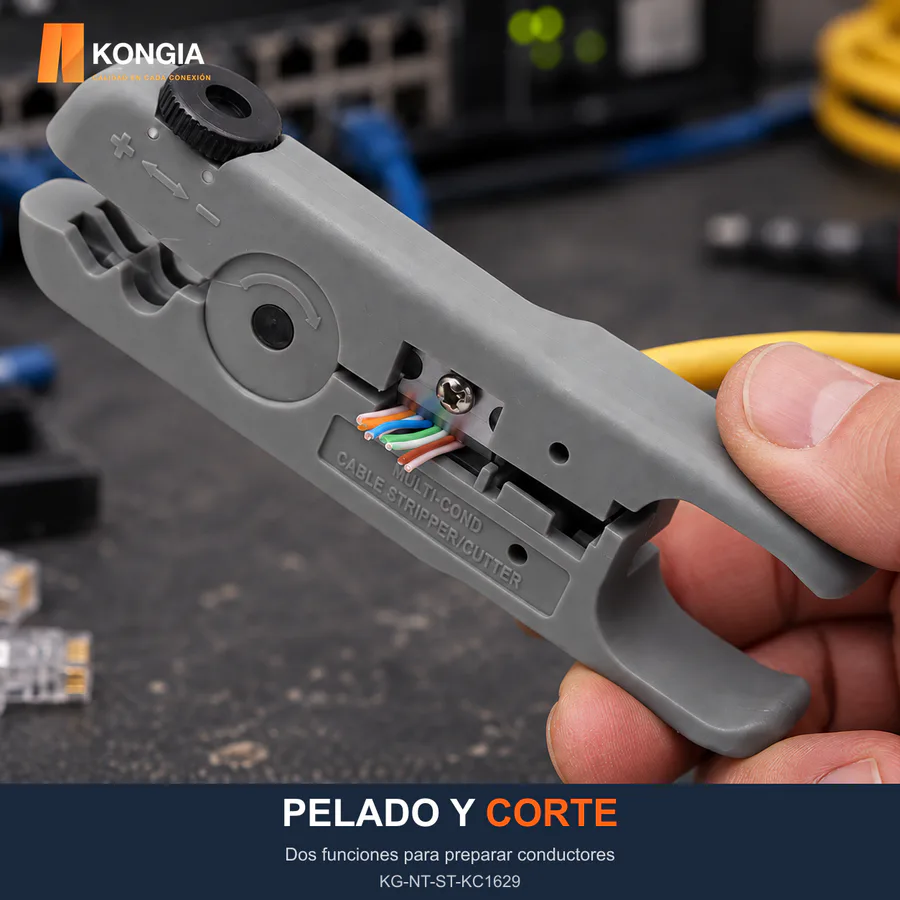 Escenarios de uso - Pelacables y Cortador Manual Ajustable para Cable de Red y Telefonía, 3.2–6 mm