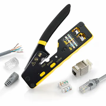 Herramienta profesional para preparación de cable de red KG-NT-ST-PRO100 — compatibilidad para cableado estructurado