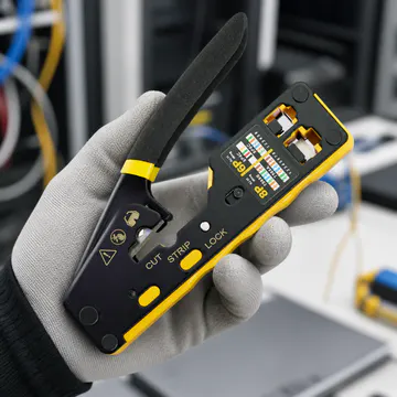 Herramienta profesional para preparación de cable de red KG-NT-ST-PRO100 — ergonomía y control durante el uso